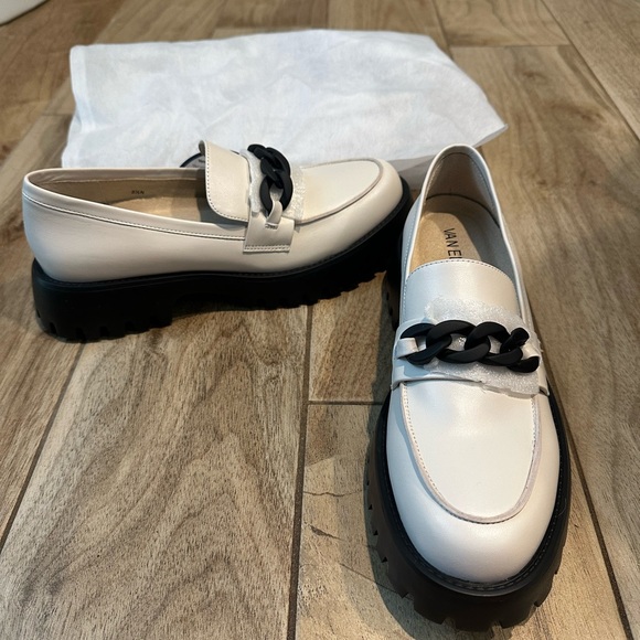VANELi Womens Zefiro Lug Sole Leather Loafers Casual Milk Nappa size 8.5 - Picture 4 of 8